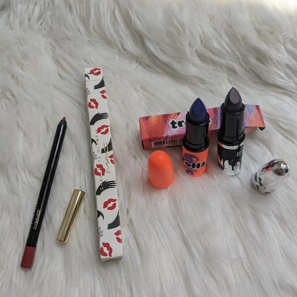 NEW LTE MAC COLLECTION TROLLS PURPLE LIPSTICK/ RED LINER